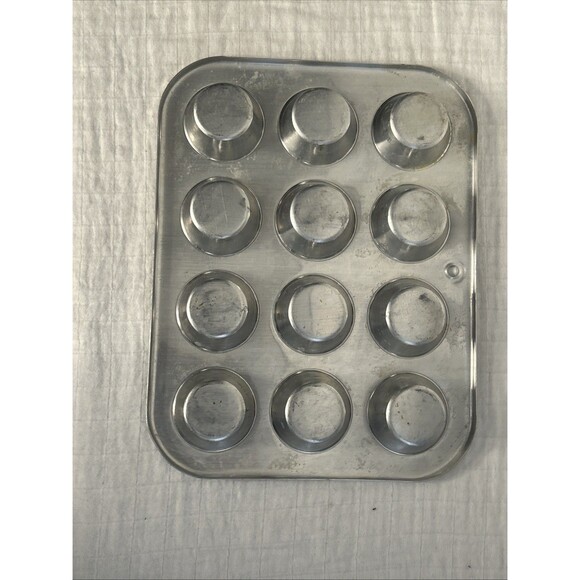 Vintage Chilton Ware Metal Baking Mini Muffin Egg Bite Pan USA Set Of 3 *12 Each - Picture 7 of 9